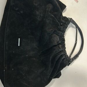 Black suede Gucci bag